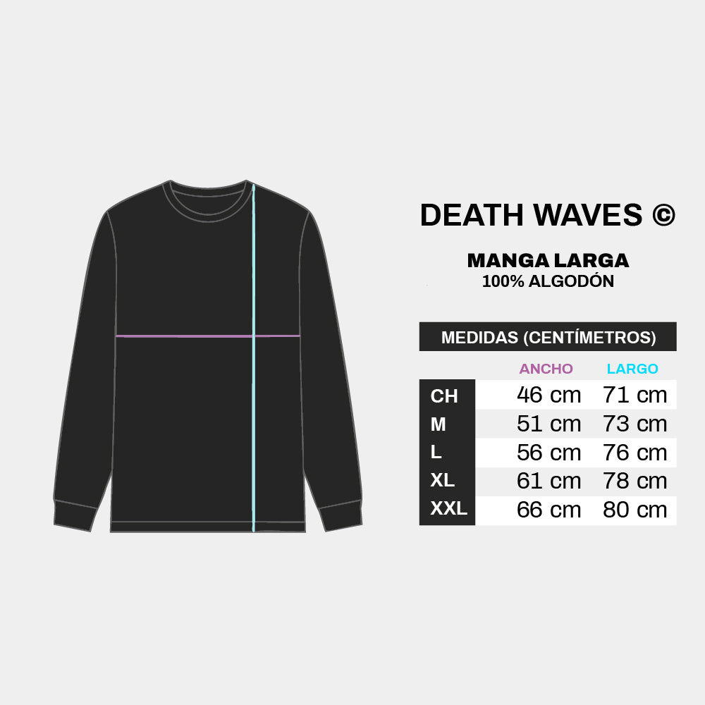 Tabla de medidas Manga Larga - Playera Manga Larga Bring Me The Horizon – Soul