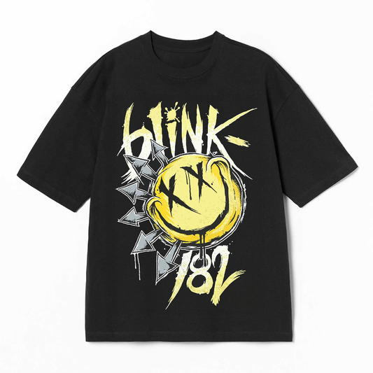 Playera Blink 182 – Face, color negro, impresión gráfica