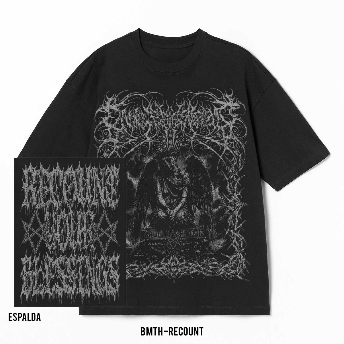 Playera Bring Me The Horizon – Recount, color negro, impresión gráfica