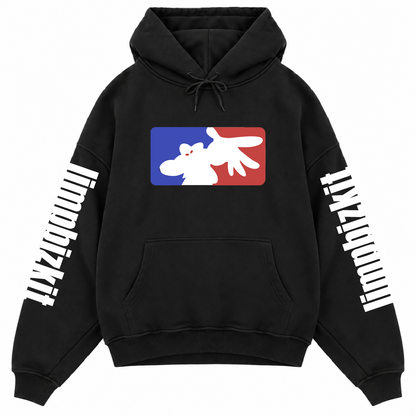 Hoodie Limp Bizkit – Logo, color negro, impresión gráfica
