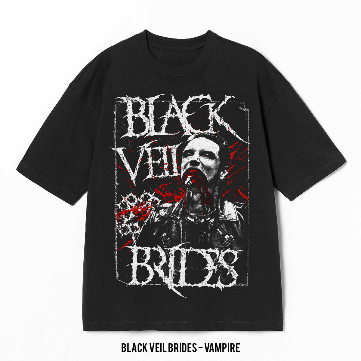 Playera Black Veil Brides – Vampire, color negro, impresión gráfica