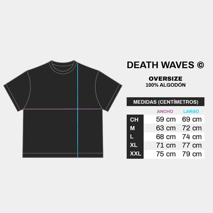 Tabla de medidas corte Oversize - Playera Twenty One Pilots – Drumshow