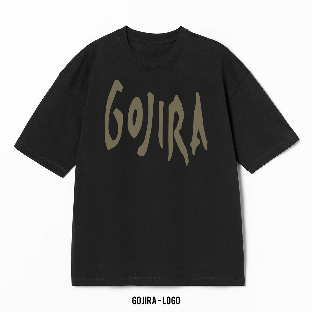 Playera Gojira – Logo, color negro, impresión de logo al frente