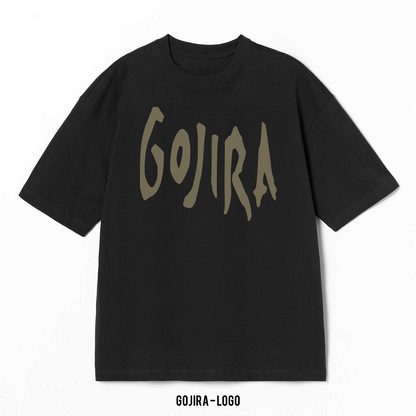 Playera Gojira – Logo, color negro, impresión de logo al frente
