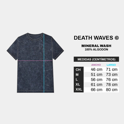 Tabla de medidas Mineral Wash - Playera Whitechapel – Mineral Wash