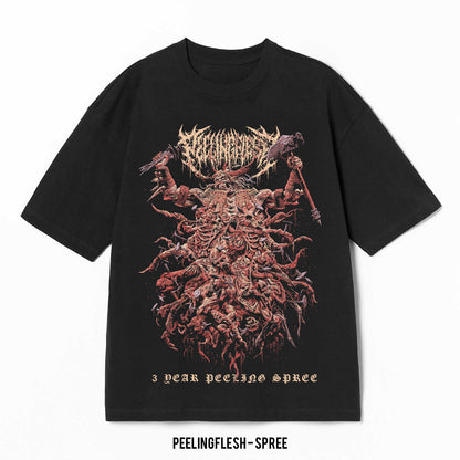 Playera Peeling Flesh – Spree, color negro, impresión gráfica
