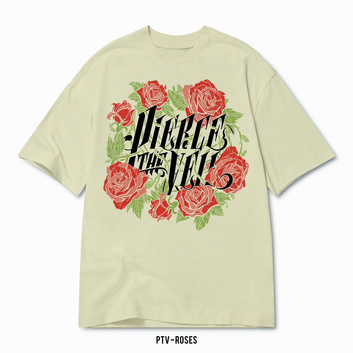 Playera Pierce The Veil – Roses 2, color negro, impresión gráfica