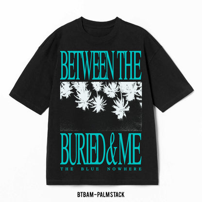 Playera BTBAM – Palm Stack, color negro, diseño al frente