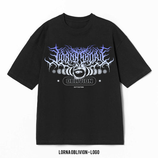 Playera Lorna Shore – Logo, color negro, impresión gráfica