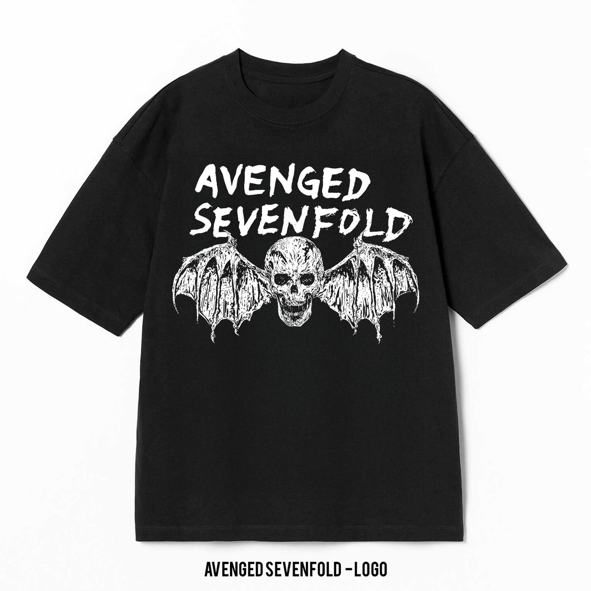 Playera Avenged Sevenfold – Logo, color negro, impresión gráfica