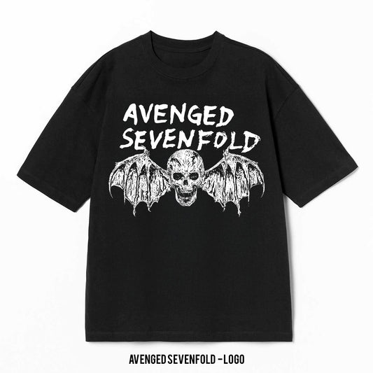 Playera Avenged Sevenfold – Logo, color negro, impresión gráfica