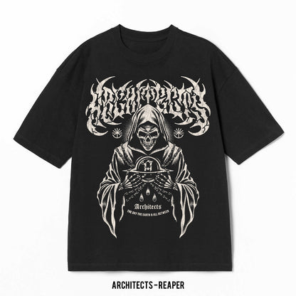 Playera Architects – Reaper, color negro, impresión gráfica