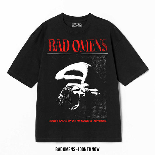 Playera Bad Omens – I Don Know, color negro, impresión gráfica