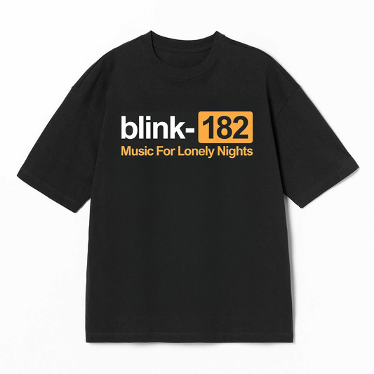 Playera Blink 182 – Logo, color negro, impresión gráfica