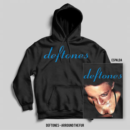 Hoodie Deftones – Around, color negro, impresión gráfica