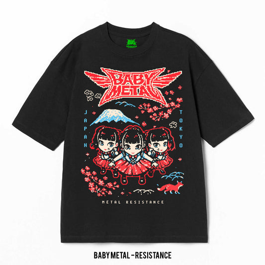 Playera Baby Metal – Resistance, color negro, impresión gráfica