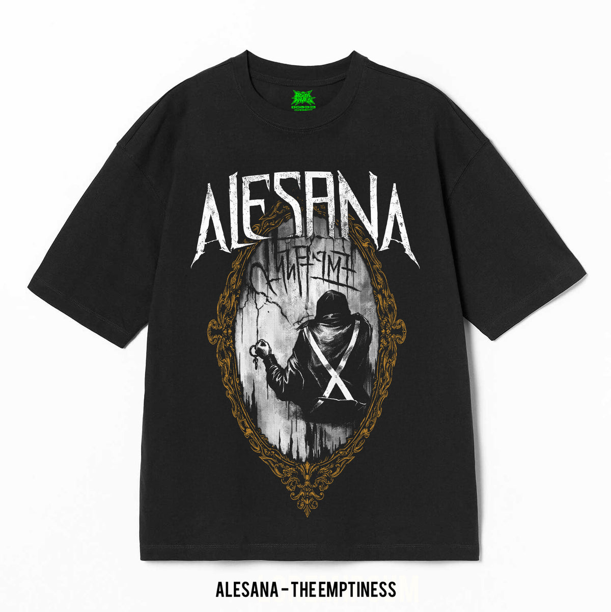 Playera Alesana – The Emptiness, color negro, impresión gráfica