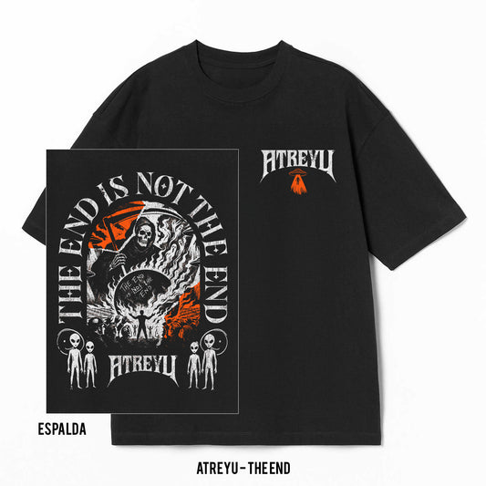 Playera Atreyu – The End, color negro, impresión gráfica