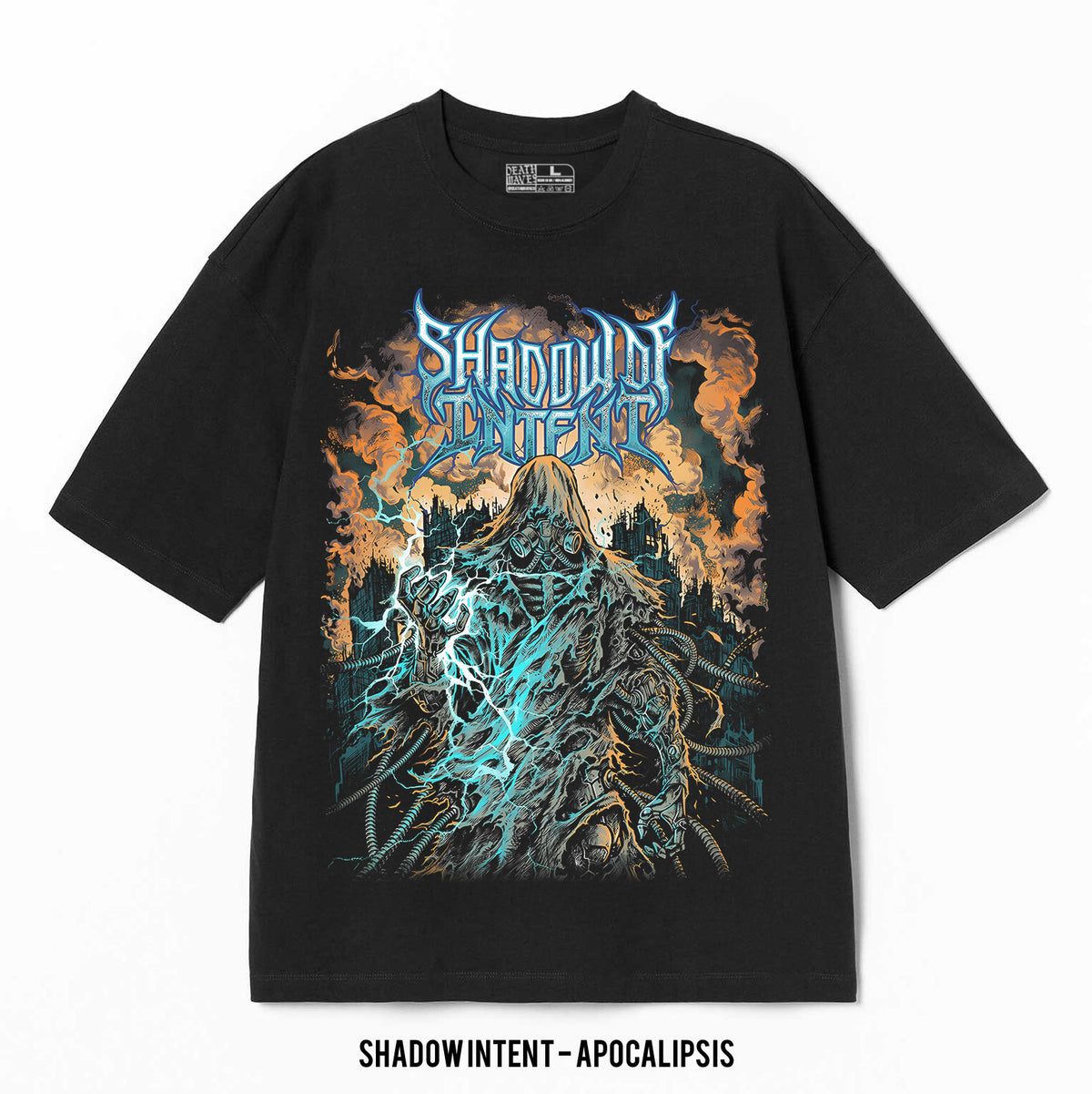 Playera Shadow Of Intent – Apocalipsis, color negro, impresión gráfica