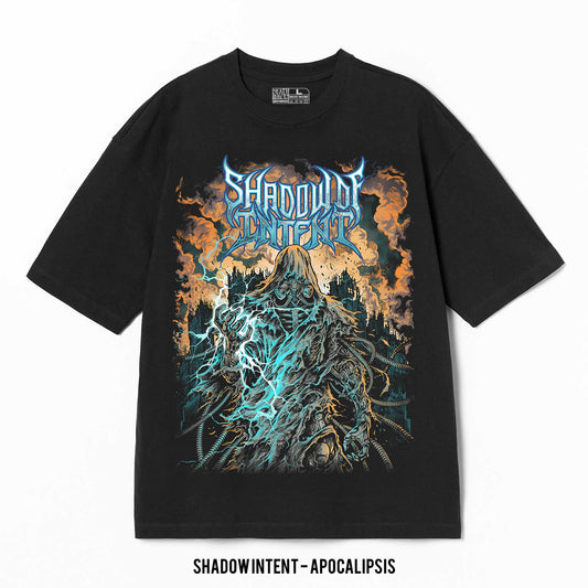 Playera Shadow Of Intent – Apocalipsis, color negro, impresión gráfica