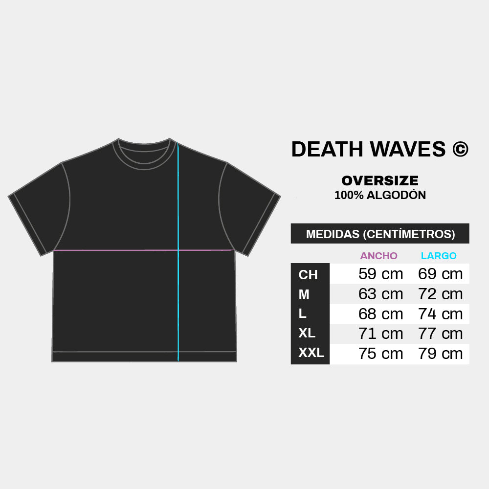 Tabla de medidas corte Oversize - Playera Ghost – Apple