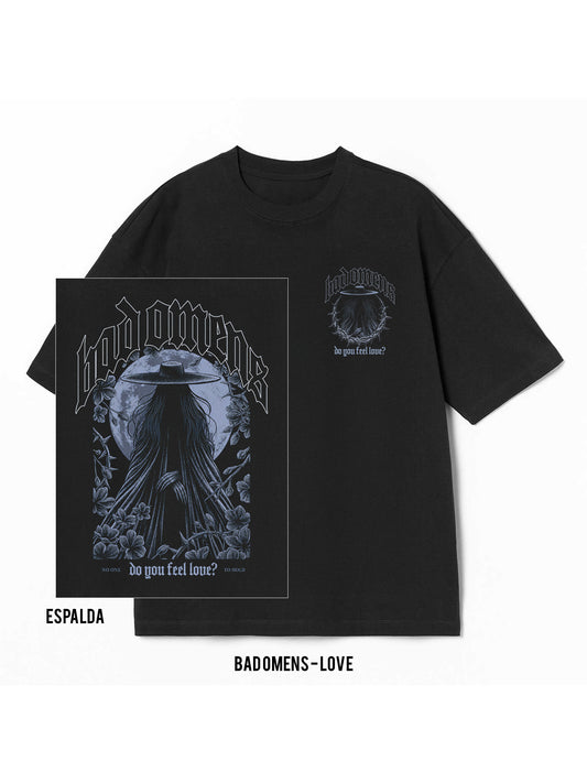Playera Bad Omens – Love, color negro, impresión gráfica