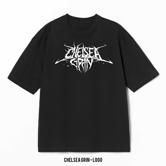 Playera Chelsea Grin – Logo, color negro, impresión de logo al frente