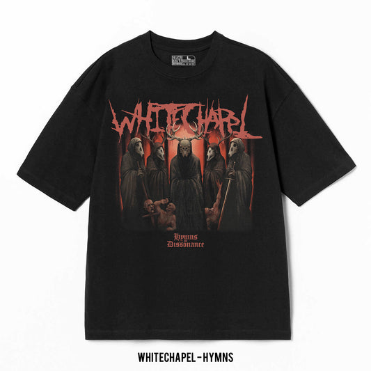 Playera Whitechapel – Hymns, color negro, impresión gráfica