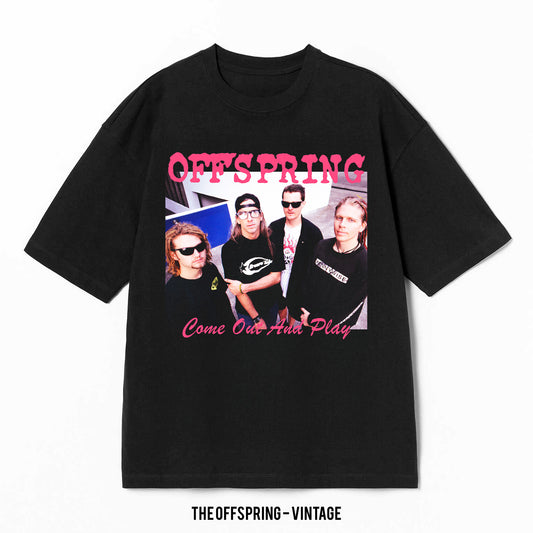 Playera The Offspring – Vintage, color negro, impresión gráfica