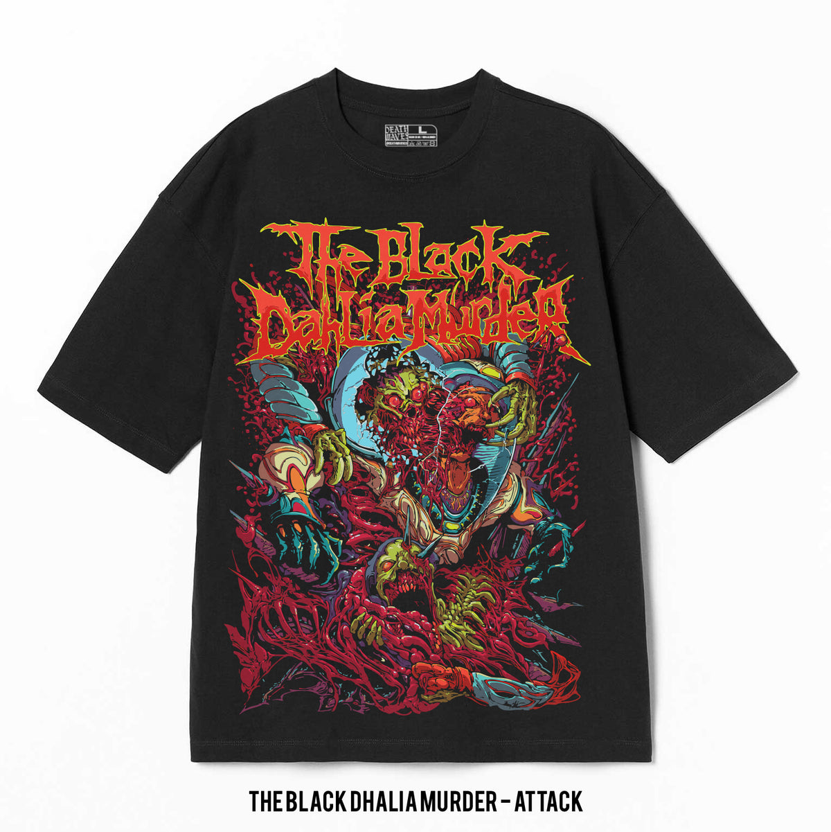Playera The Black Dahlia Murder – Attack, color negro, impresión gráfica