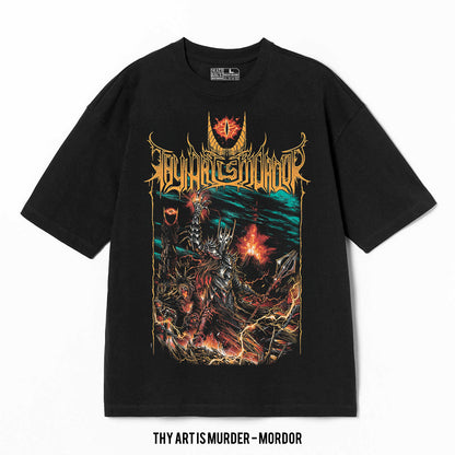 Playera Thy Art Is Murder – Mordor, color negro, impresión gráfica