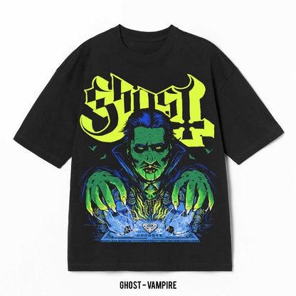 Playera Ghost – Vampire, color negro, impresión gráfica