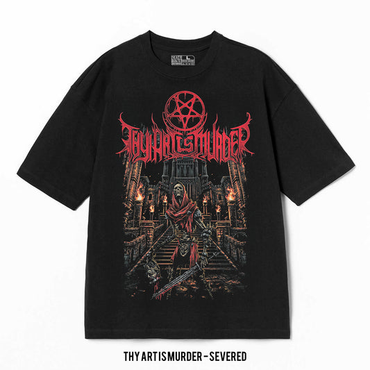 Playera Thy Art Is Murder – Severed, color negro, impresión gráfica