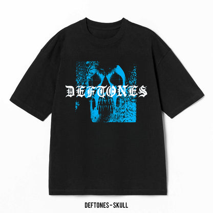 Playera Deftones – Skull, color negro, impresión gráfica