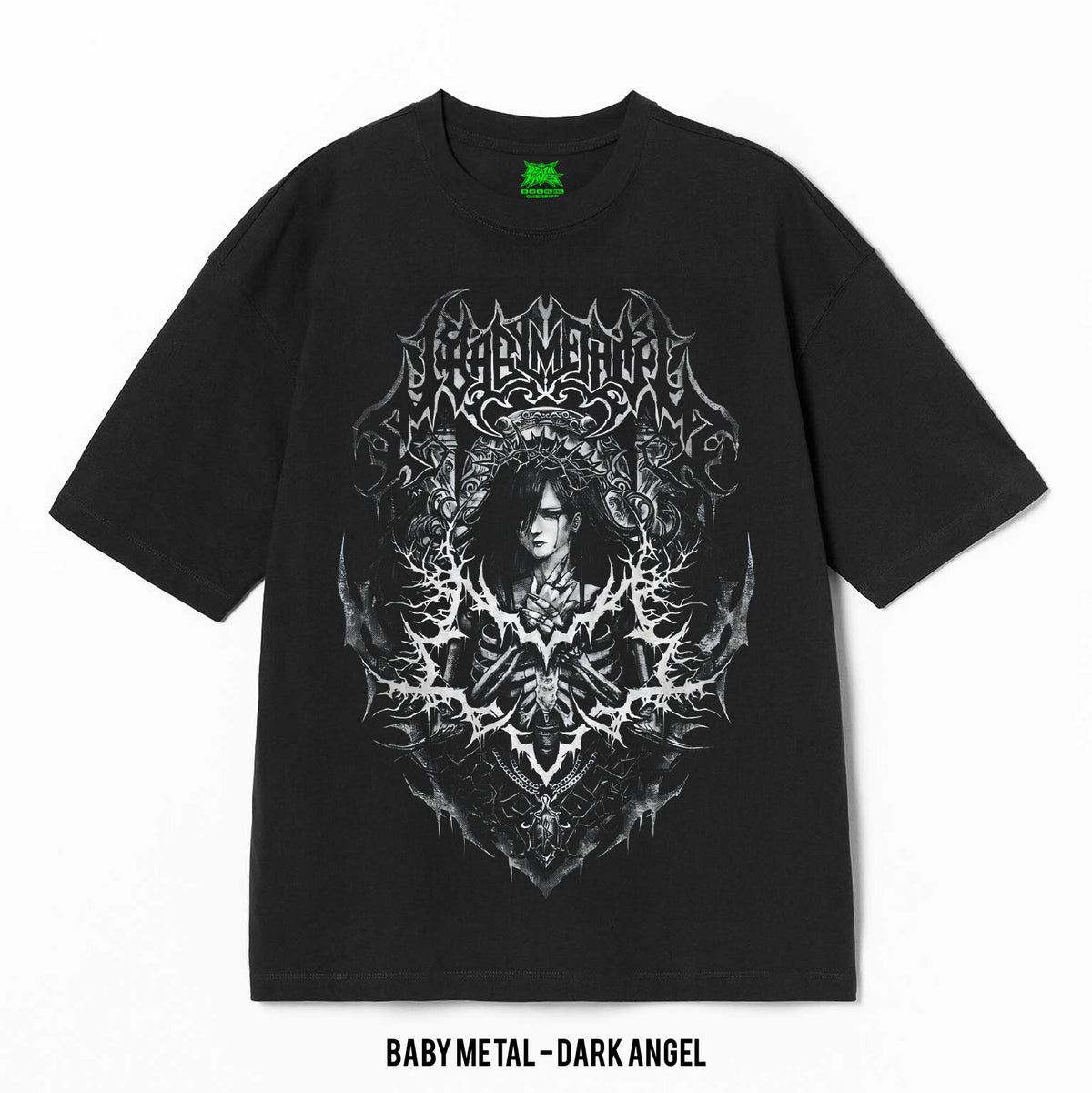 Playera Baby Metal – Angel, color negro, impresión gráfica