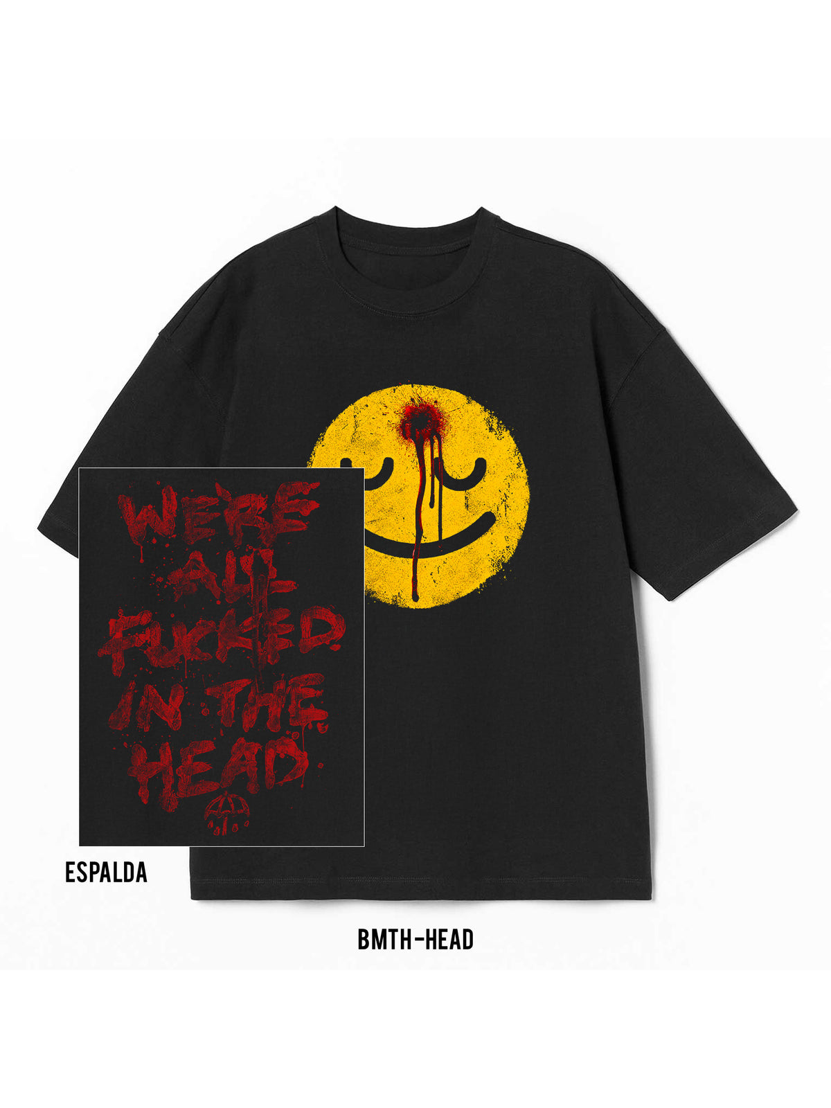 Playera Bring Me The Horizon – Head, color negro, impresión gráfica