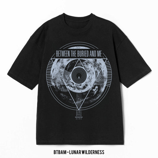 Playera BTBAM – Lunar Wilderness, color negro, diseño al frente
