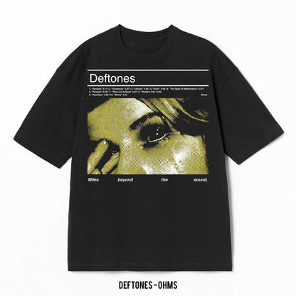 Playera Deftones – Ohms, color negro, impresión gráfica