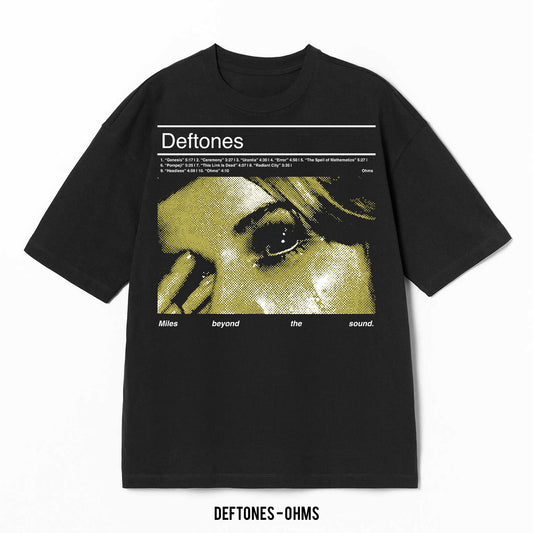 Playera Deftones – Ohms, color negro, impresión gráfica