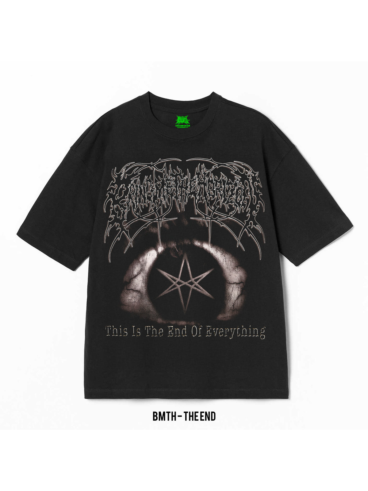 Playera Bring Me The Horizon – The End, color negro, impresión gráfica