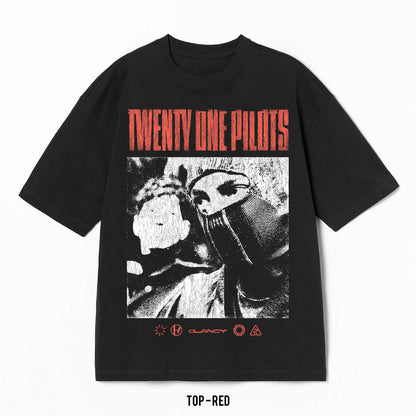 Playera Twenty One Pilots – Clancy, color negro, impresión gráfica