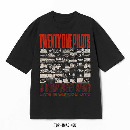 Playera Twenty One Pilots – Imagined, color negro, impresión gráfica