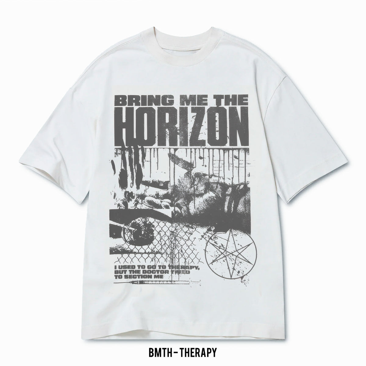 Playera Bring Me The Horizon – Therapy, color negro, impresión gráfica