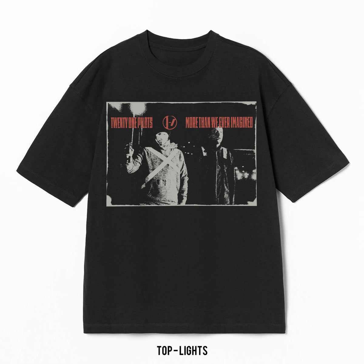 Playera Twenty One Pilots – Lights, color negro, impresión gráfica