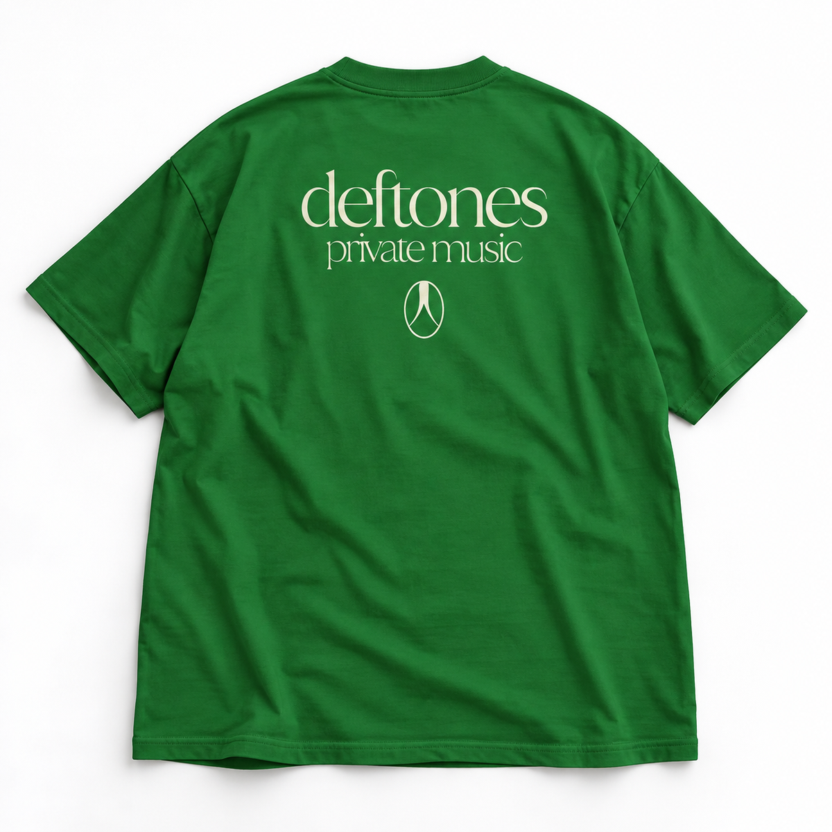 Playera Deftones – Private Music Verde, color verde, espalda