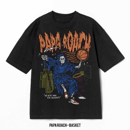 Playera Papa Roach – Basket, color negro, impresión gráfica