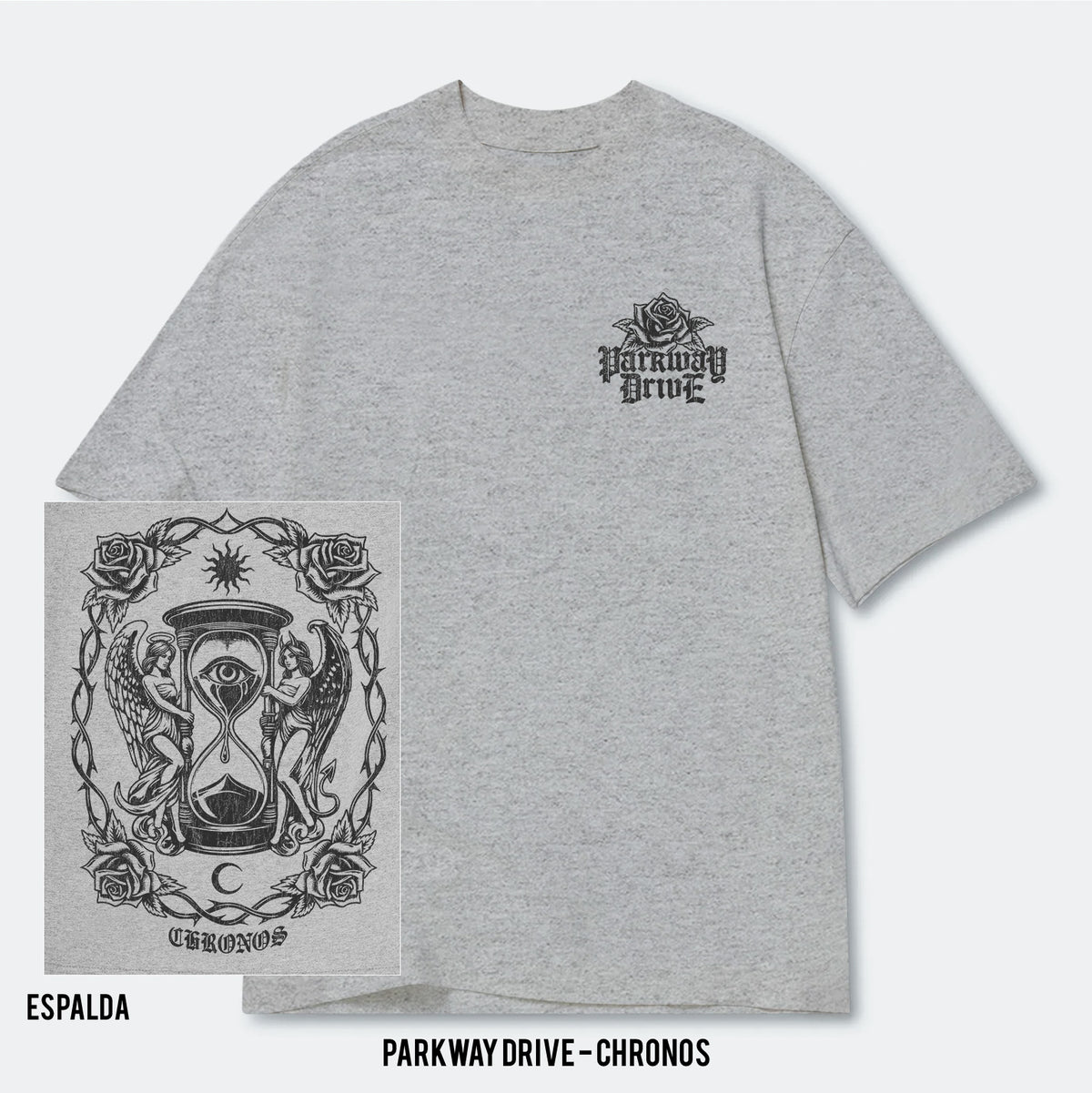 Playera Parkway Drive – Chronos, color negro, impresión gráfica