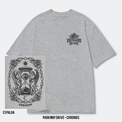 Playera Parkway Drive – Chronos, color negro, impresión gráfica