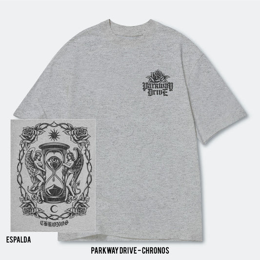 Playera Parkway Drive – Chronos, color negro, impresión gráfica
