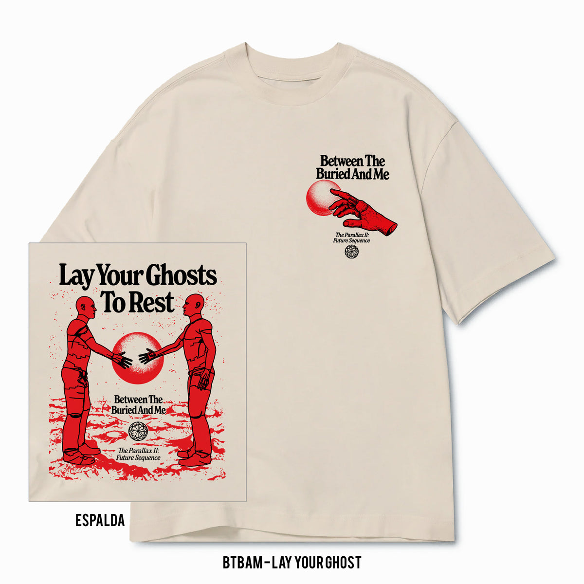 Playera BTBAM – Lay Your Ghost, color negro, pocket y espalda
